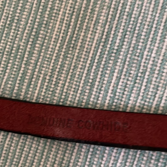 Vintage Dotty Smith Belt and Buckle Leather w/Gold-tone Shell Buckle Med - Picture 6 of 13